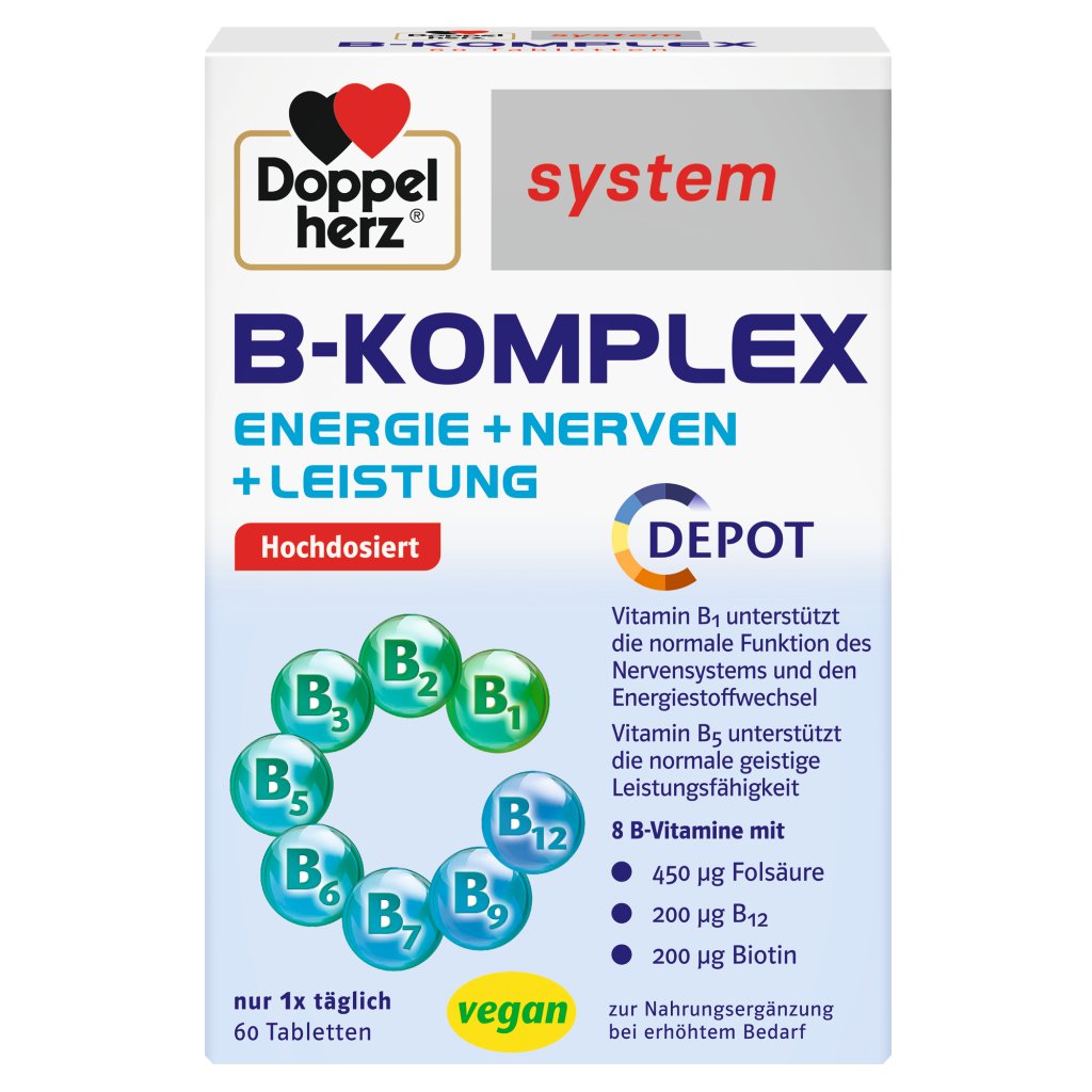Doppelherz system B-KOMPLEX DEPOT ENERGIE + NERVEN + LEISTUNG