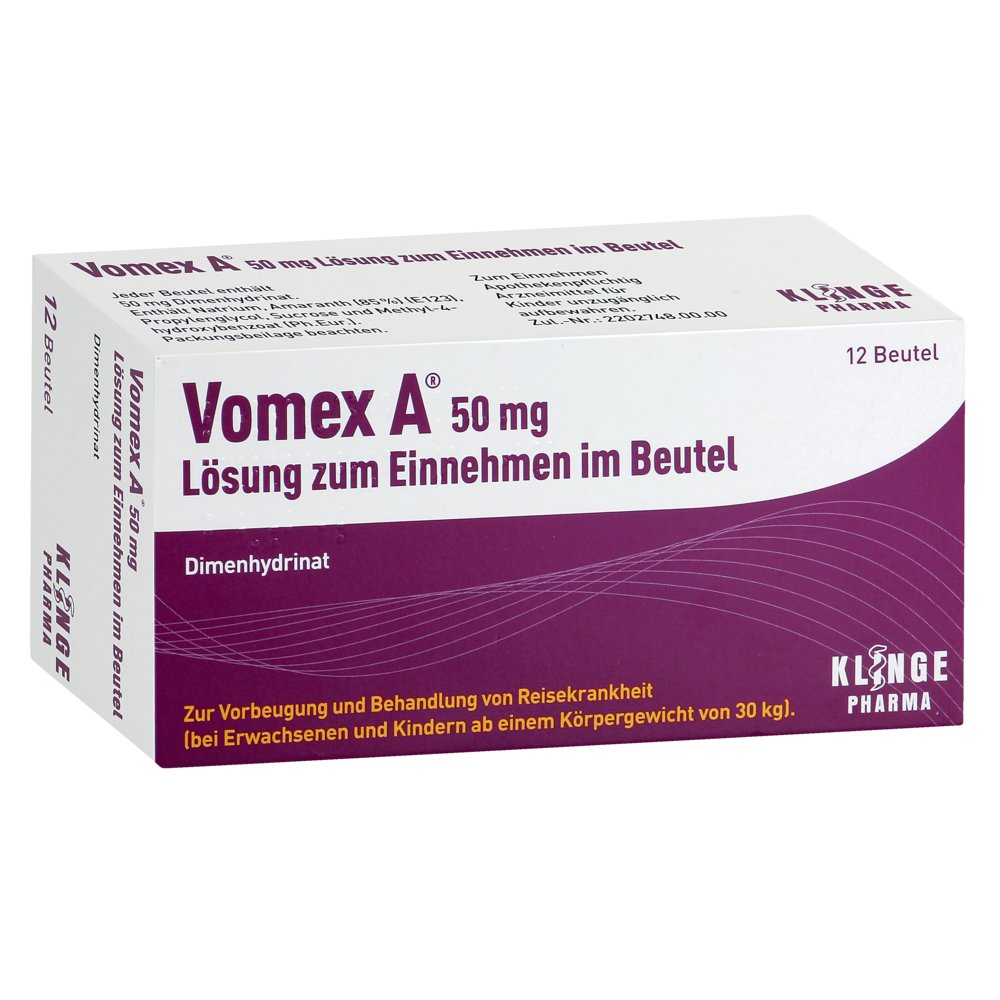 VOMEX A 50 mg Lsg.z.Einnehmen im Beutel