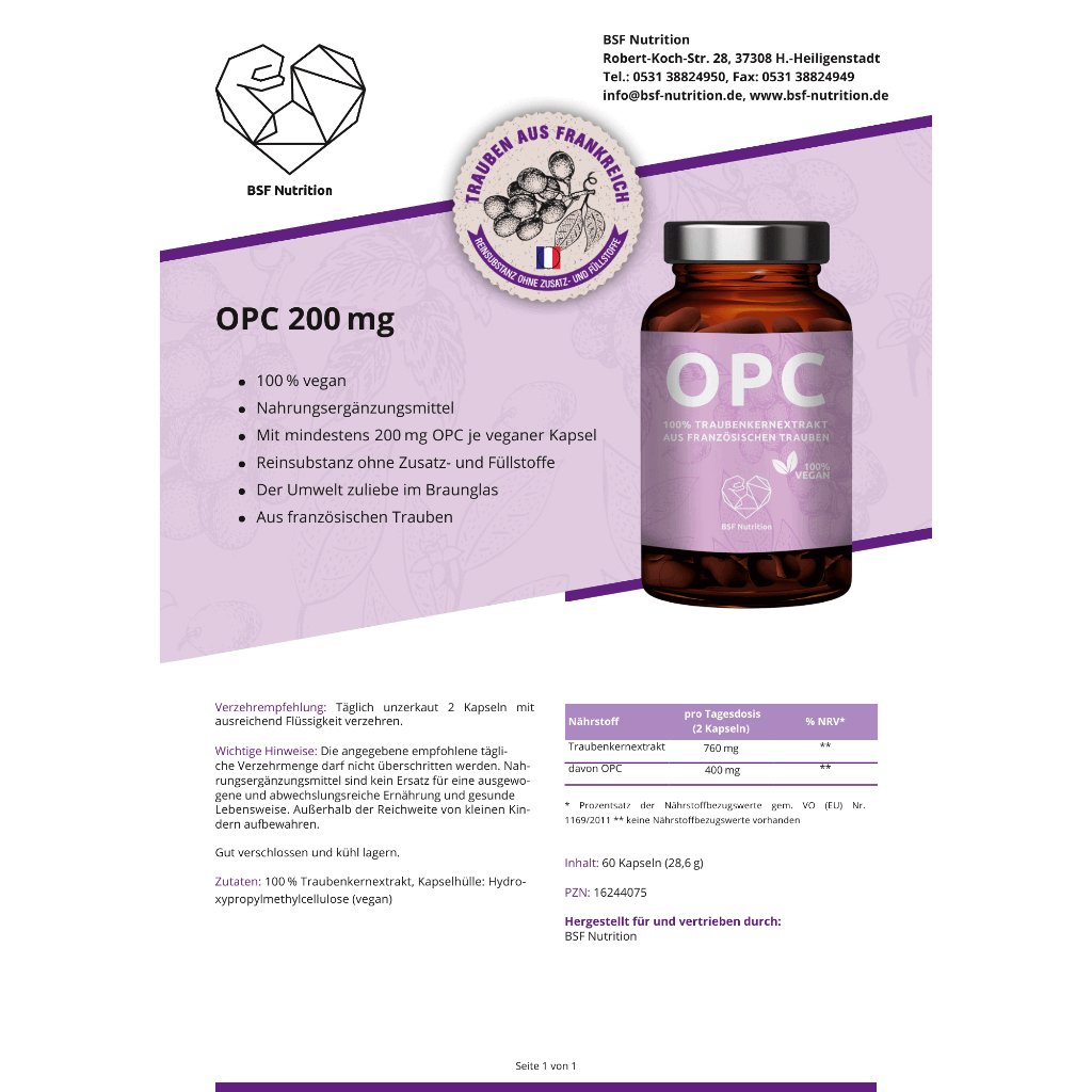 OPC 100 % Traubenkernextrakt