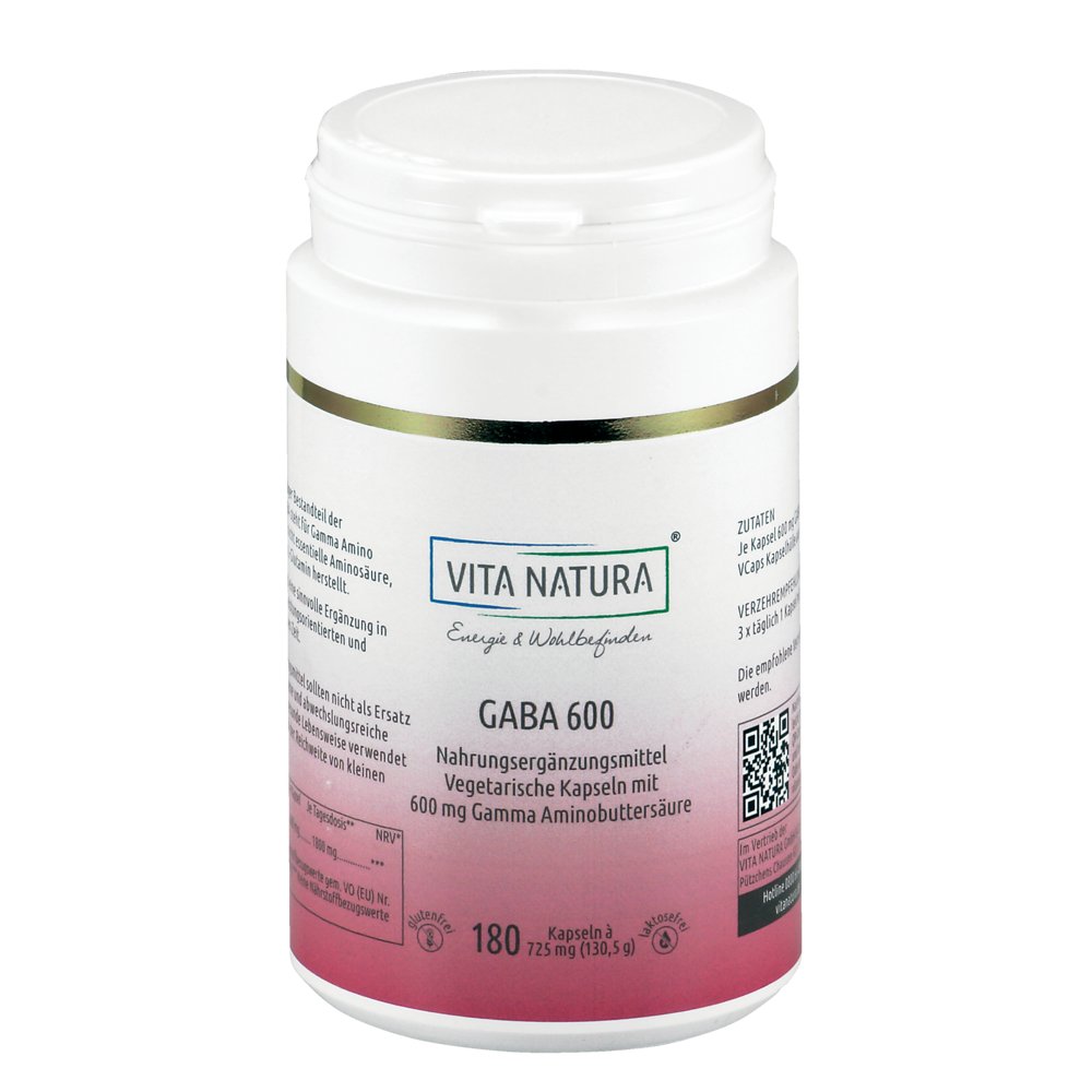 GABA GAMMA Amino-Buttersäure 600 mg Vegi-Kapseln