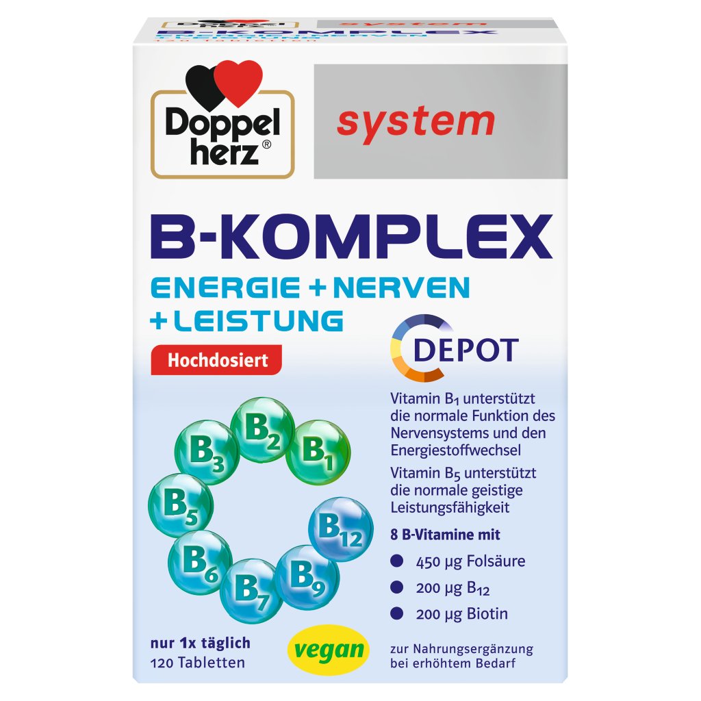 Doppelherz system B-KOMPLEX DEPOT ENERGIE + NERVEN + LEISTUNG