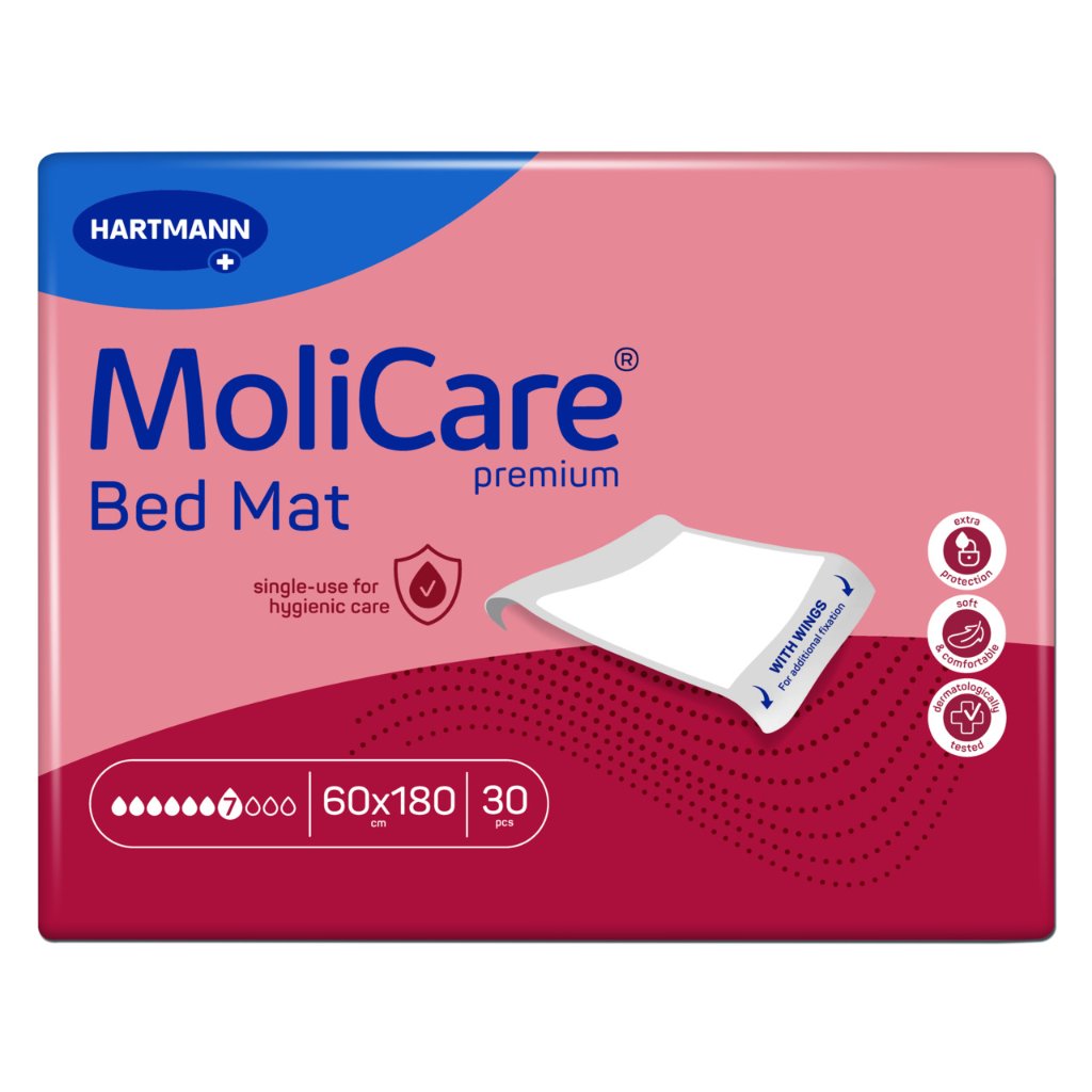 MOLICARE Premium Bed Mat 7 Tropfen mit Flügeln 60x180 cm