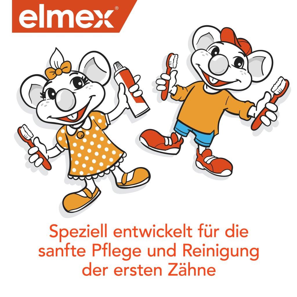 ELMEX Baby Zahnbürste und Beißring