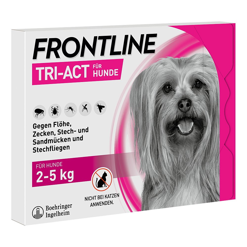 Frontline Tri-Act Parasitenschutz f. Hunde 2-5 kg 3 Pip.