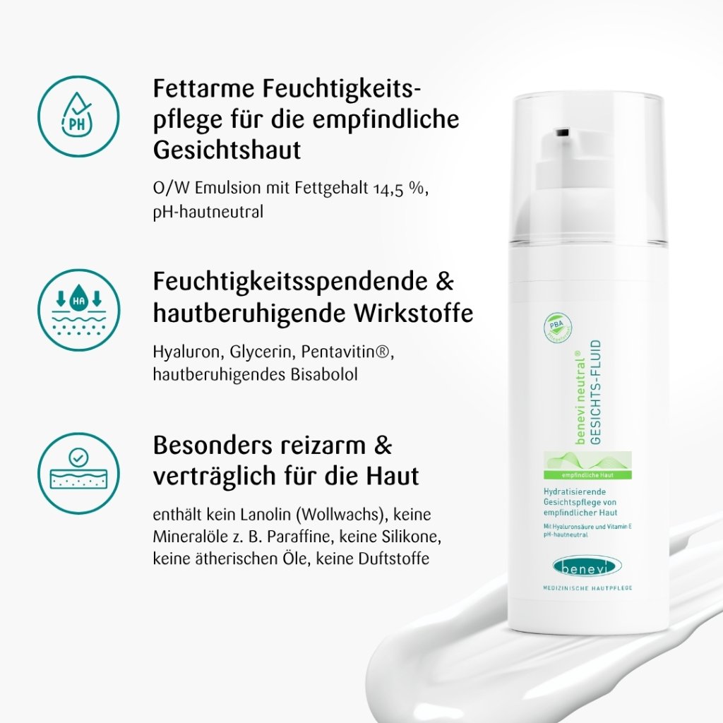 Leichtes Pflege-Fluid bei empfindlicher Haut, Rötungen & Rosacea