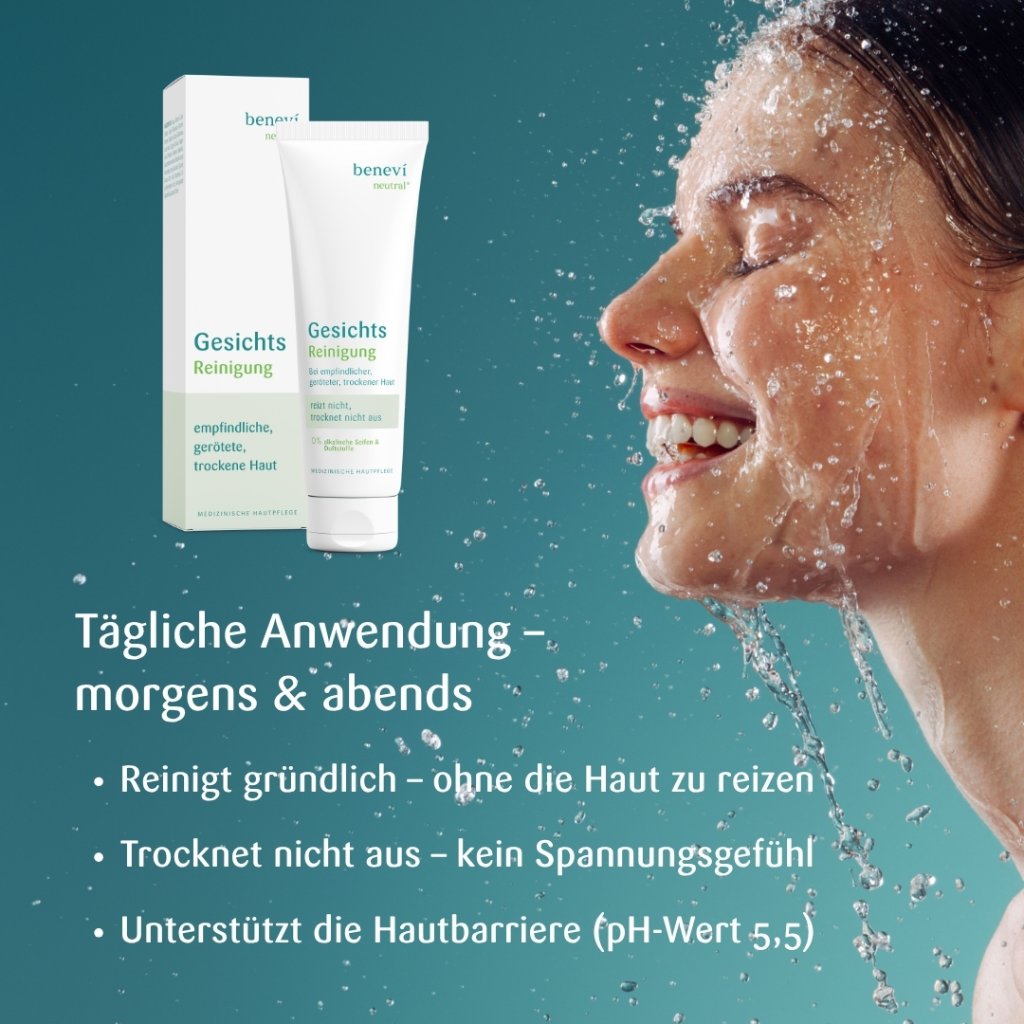 Sanfte Reinigung für empfindliche, gerötete & trockene Gesichtshaut