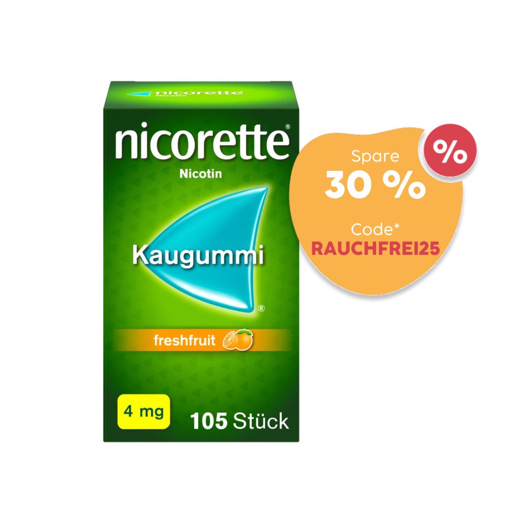 nicorette® Kaugummi freshfruit mit 4 mg Nikotin zur Raucherentwöhnung
