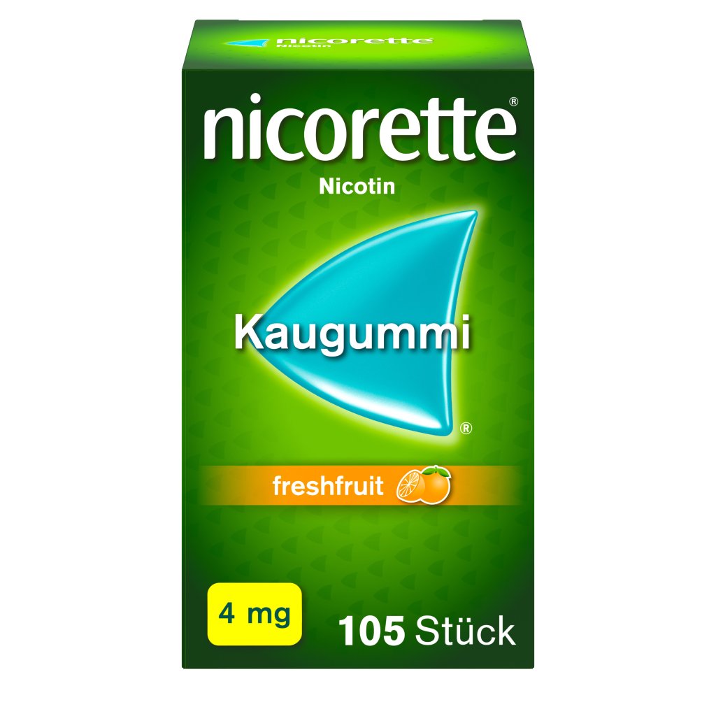 nicorette® Kaugummi freshfruit mit 4 mg Nikotin zur Raucherentwöhnung