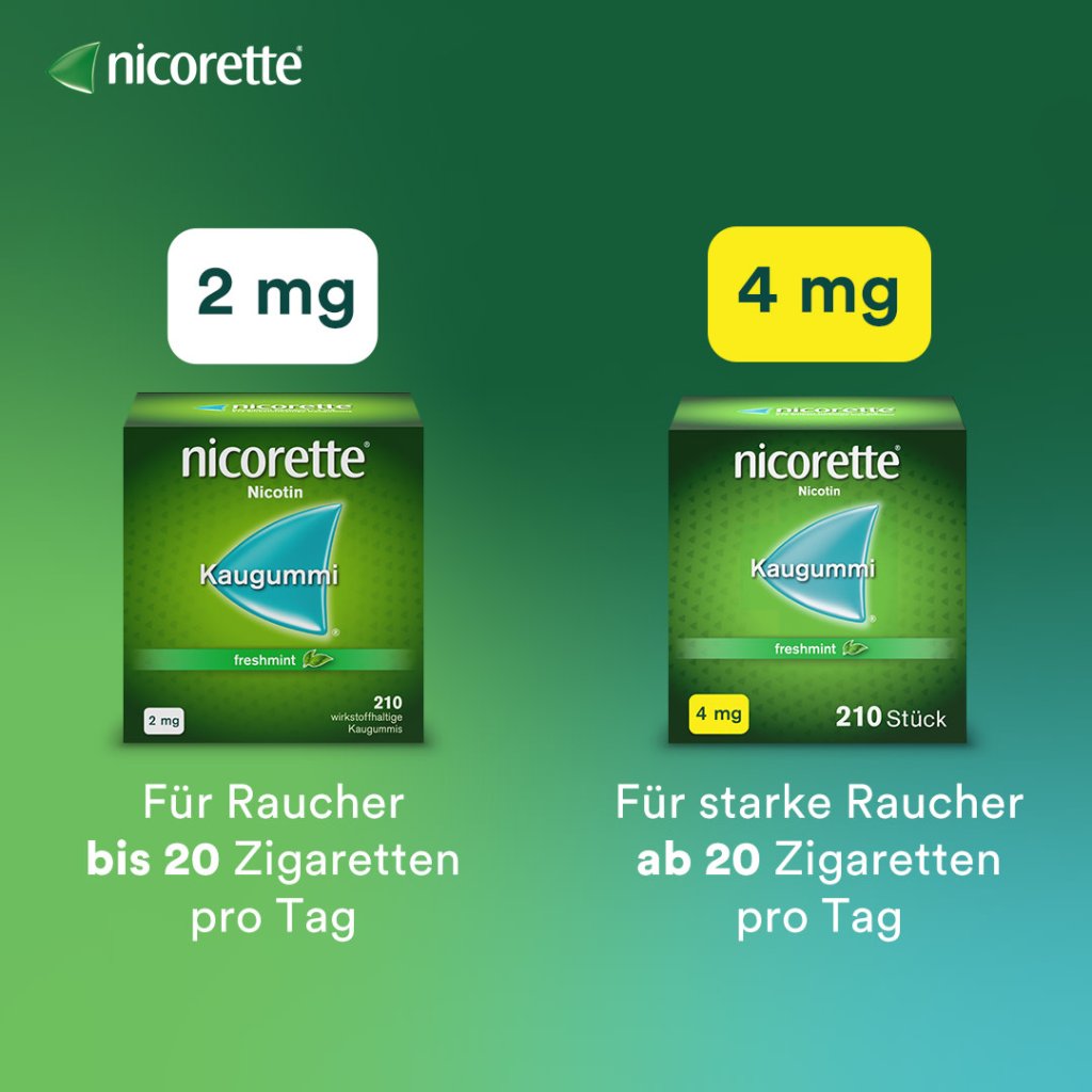nicorette® Kaugummi freshfruit mit 4 mg Nikotin zur Raucherentwöhnung