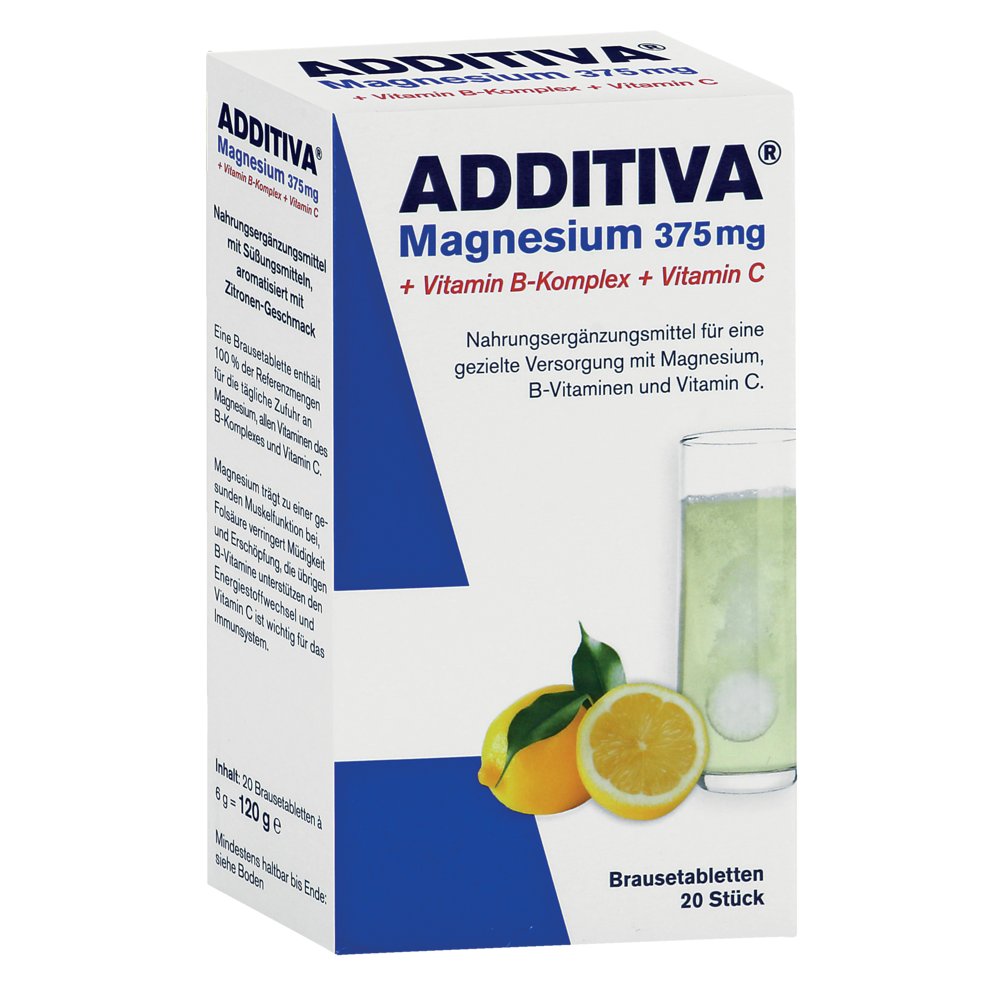 ADDITIVA Magnesium 375 mg+Vitamin B-Komplex+Vit.C