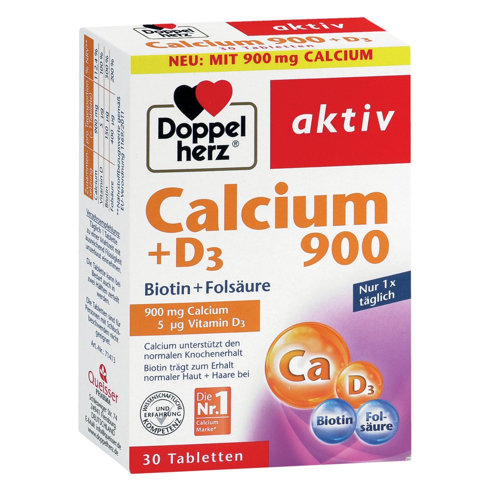 DOPPELHERZ Calcium 900+D3 Tabletten