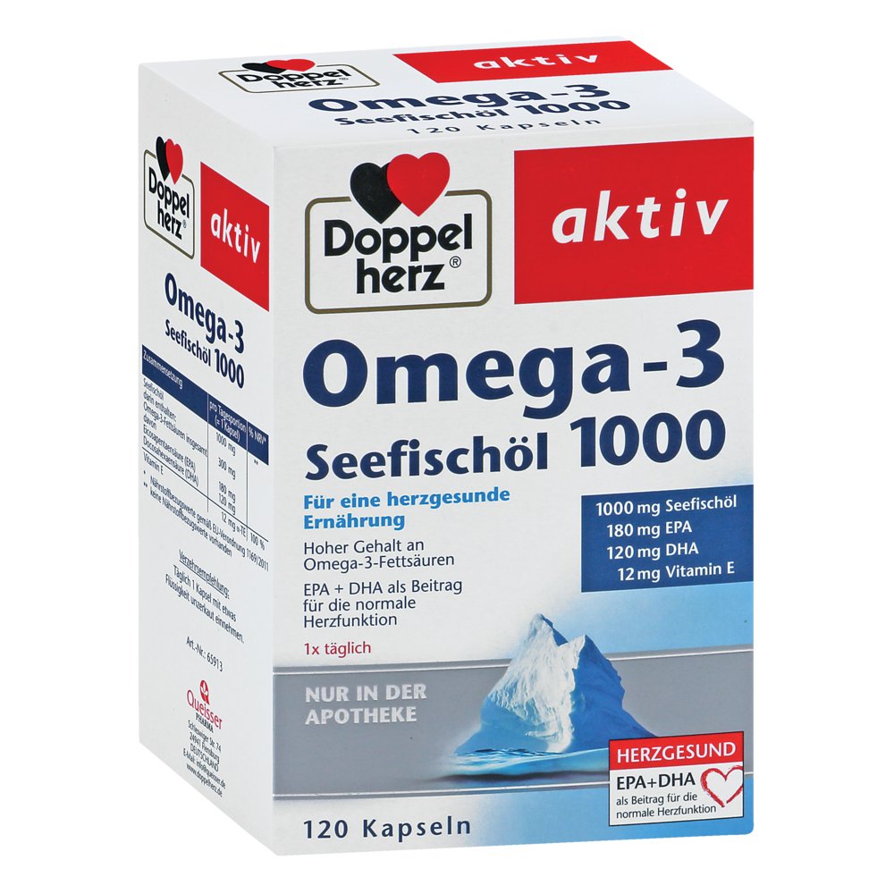 DOPPELHERZ Omega-3 Seefischöl 1000 Kapseln