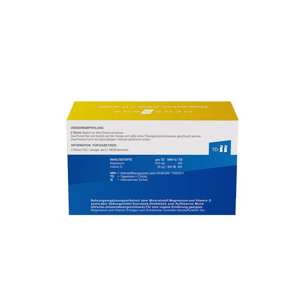 Magnesium-Citrat+D direkt MensSana (28 Sticks)