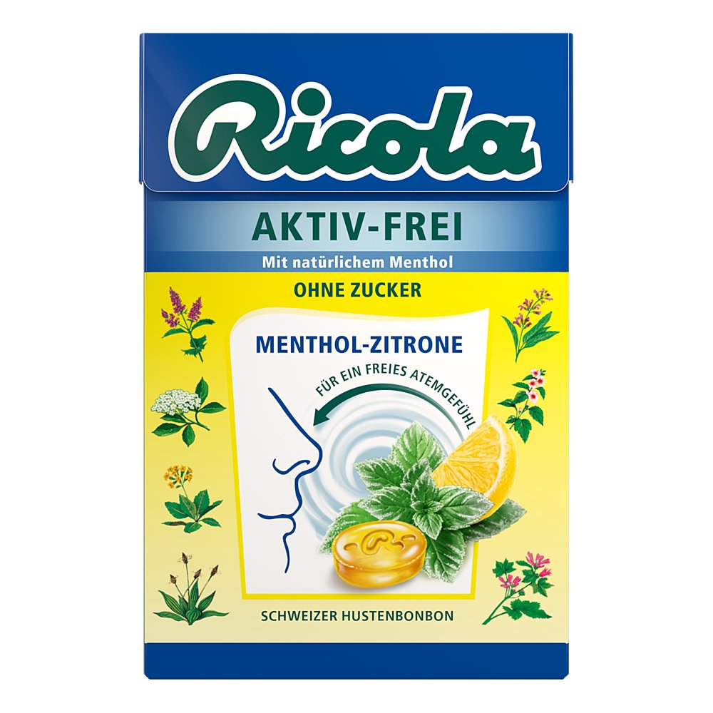 RICOLA Aktiv-Frei o.Z.Menthol-Zitrone Bonbons