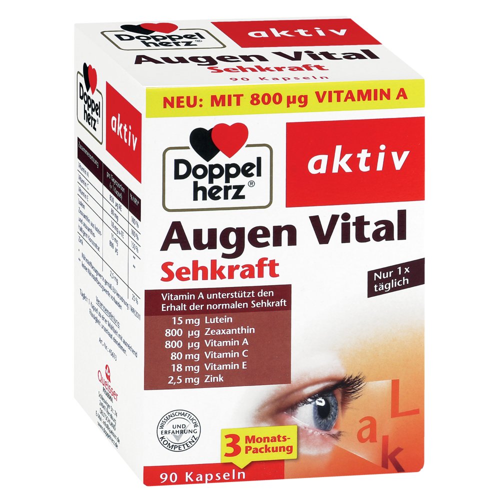 DOPPELHERZ Augen Vital Sehkraft aktiv Kapseln