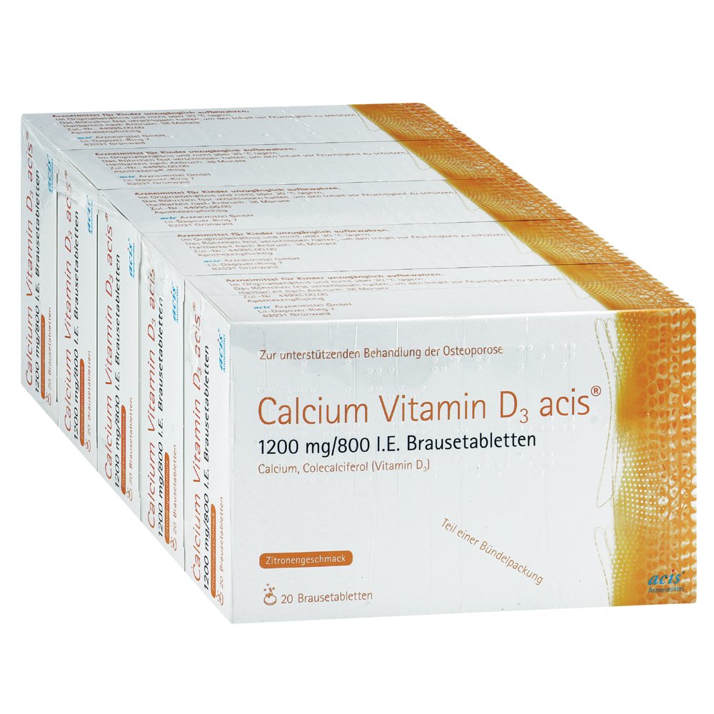 CALCIUM VITAMIN D3 acis 1200 mg/800 I.E. Br.-Tabl.