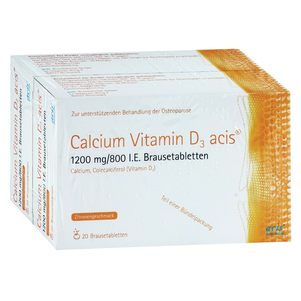 CALCIUM VITAMIN D3 acis 1200 mg/800 I.E. Br.-Tabl.