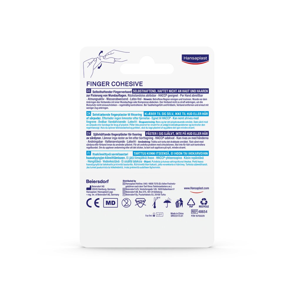 HANSAPLAST Fingerverb.selbsthaft.2,5 cmx5 m blau