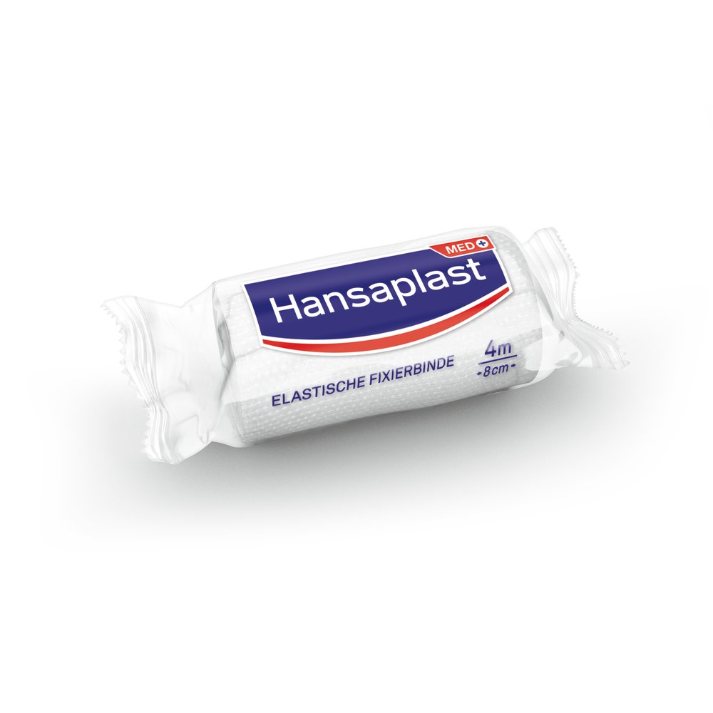 HANSAPLAST elastische Fixierb.gekreppt 8 cmx4 m