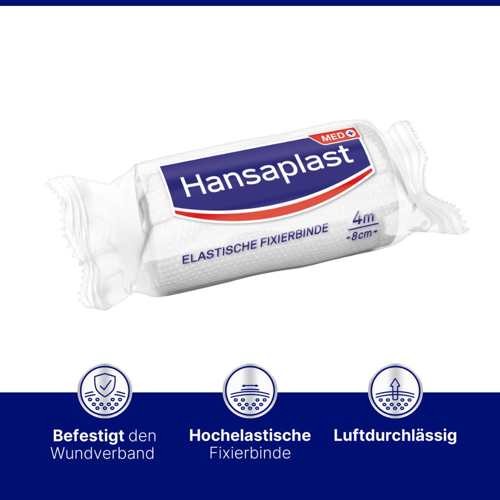 HANSAPLAST elastische Fixierb.gekreppt 8 cmx4 m