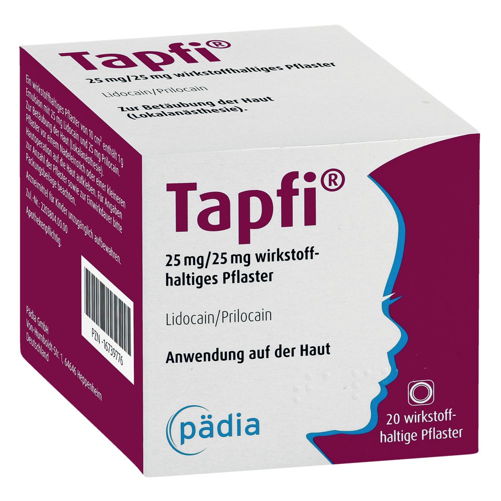 TAPFI 25 mg/25 mg wirkstoffhaltiges Pflaster