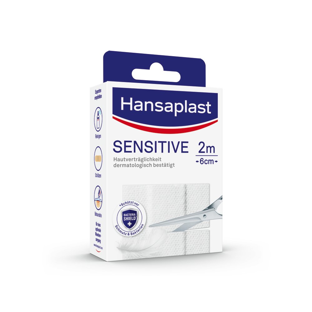 HANSAPLAST Sensitive Pflast.hypoallergen 6 cmx2 m