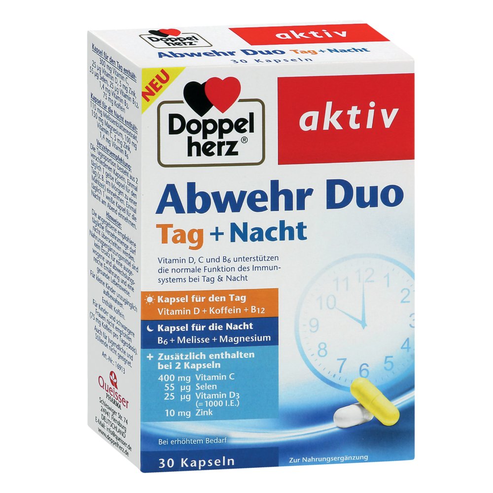 DOPPELHERZ Abwehr Duo Tag+Nacht Kapseln