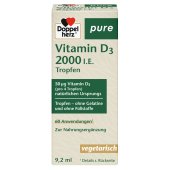Doppelherz pure Vitamin D3 2000 I.E. Tropfen - Ohne Gelatine und Füllstoffe