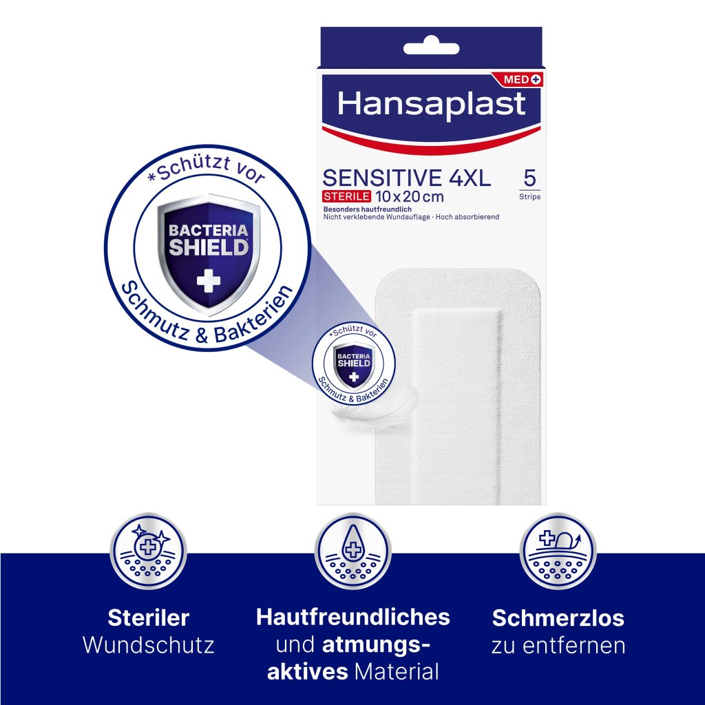 HANSAPLAST Sensitive Wundverband steril 10x20 cm
