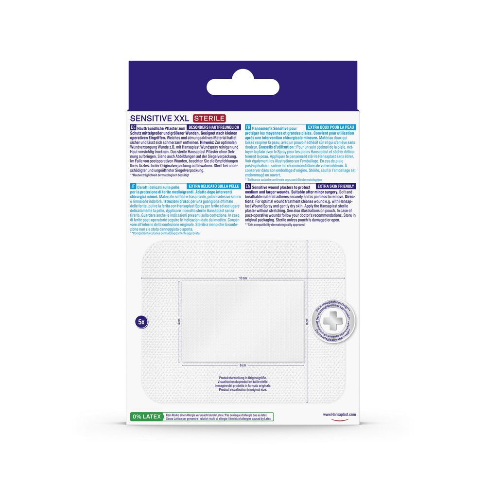 HANSAPLAST Sensitive Wundverband steril 8x10 cm