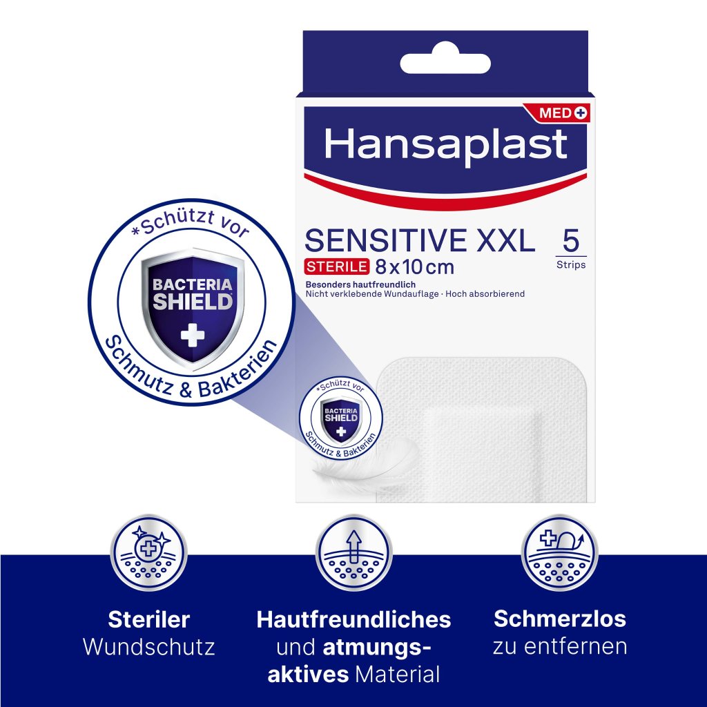 HANSAPLAST Sensitive Wundverband steril 8x10 cm