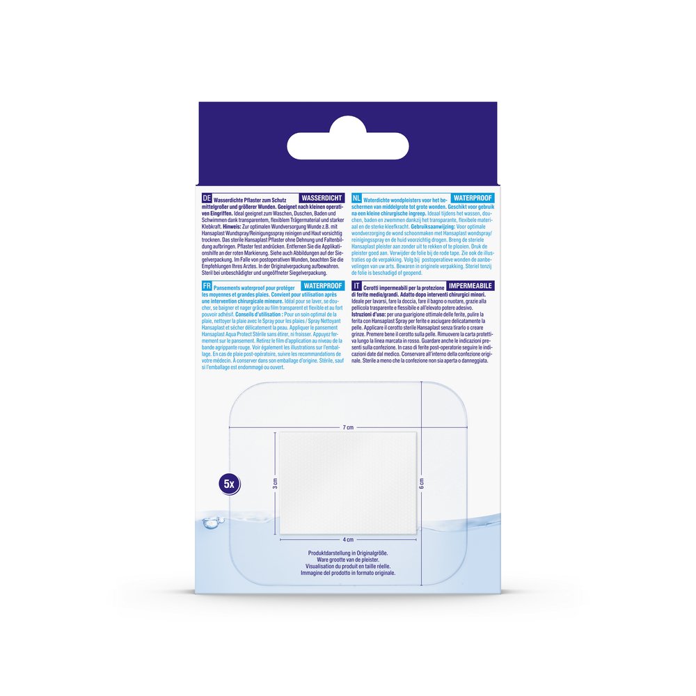 HANSAPLAST Aqua Protect Wundverb.steril 6x7 cm