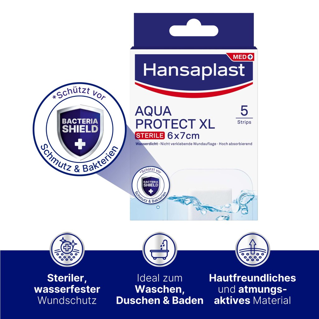 HANSAPLAST Aqua Protect Wundverb.steril 6x7 cm