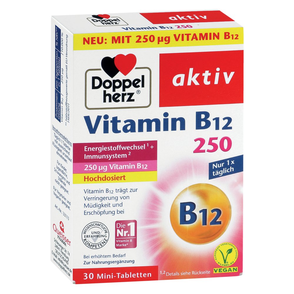 DOPPELHERZ Vitamin B12 250 aktiv Tabletten