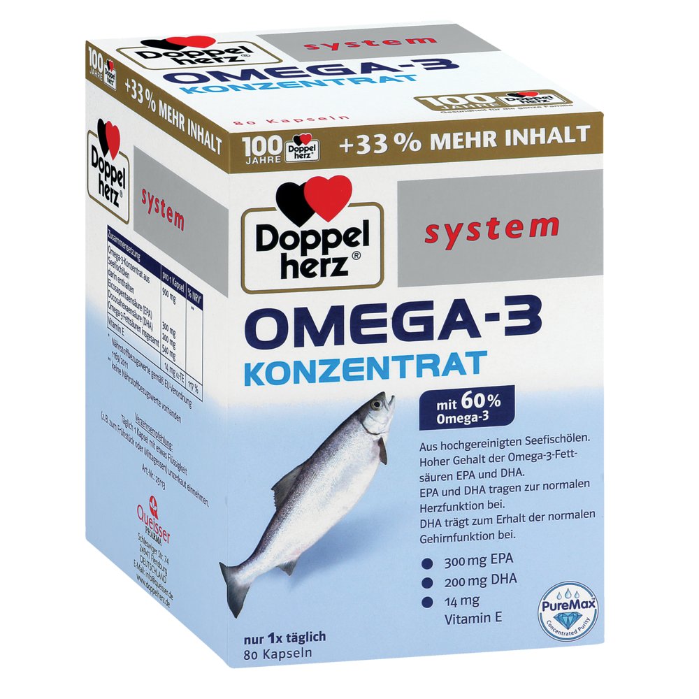 DOPPELHERZ Omega-3 Konzentrat system Kapseln