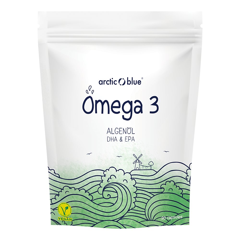 OMEGA-3 ALGENÖL EPA+DHA Kapseln vegan Arctic Blue