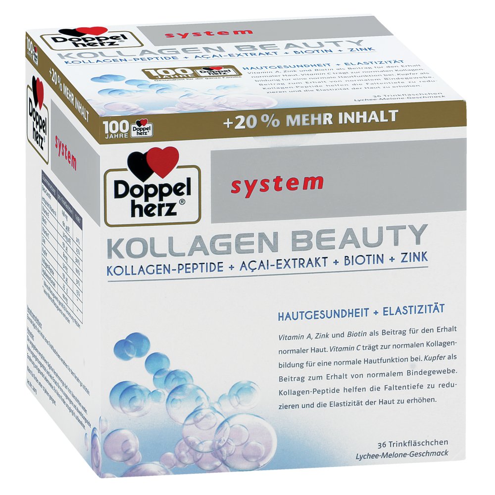 DOPPELHERZ Kollagen Beauty system Trinkfläschchen