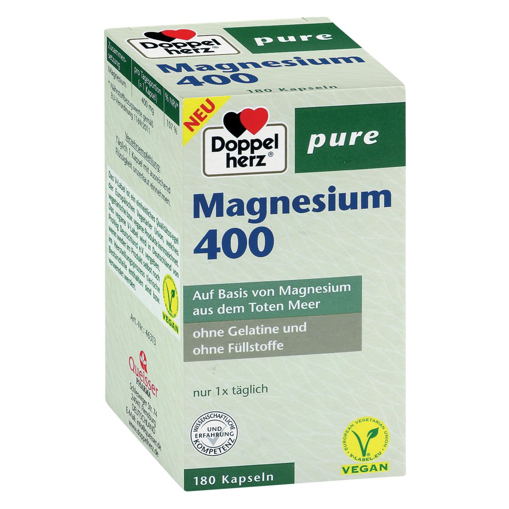 DOPPELHERZ Magnesium 400 pure Kapseln