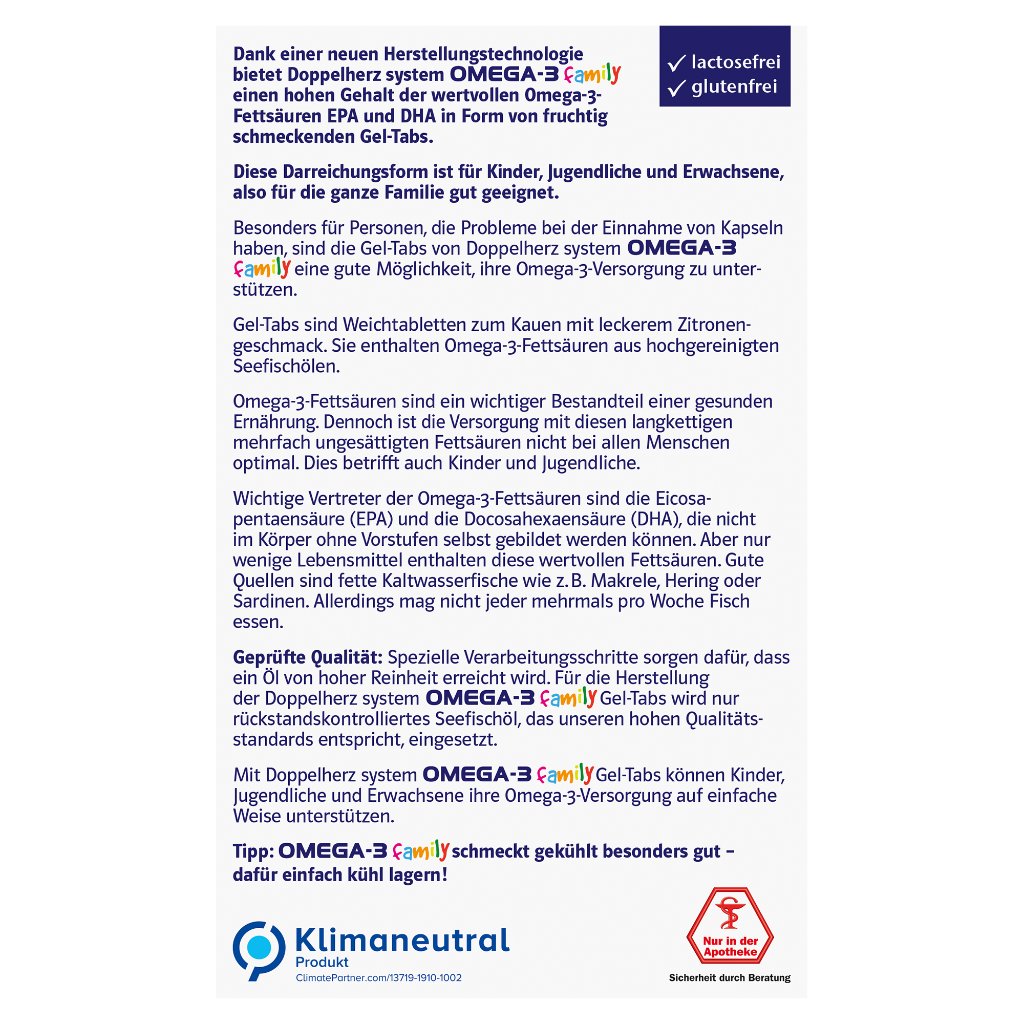 Doppelherz system Omega-3 family Gel-Tabs