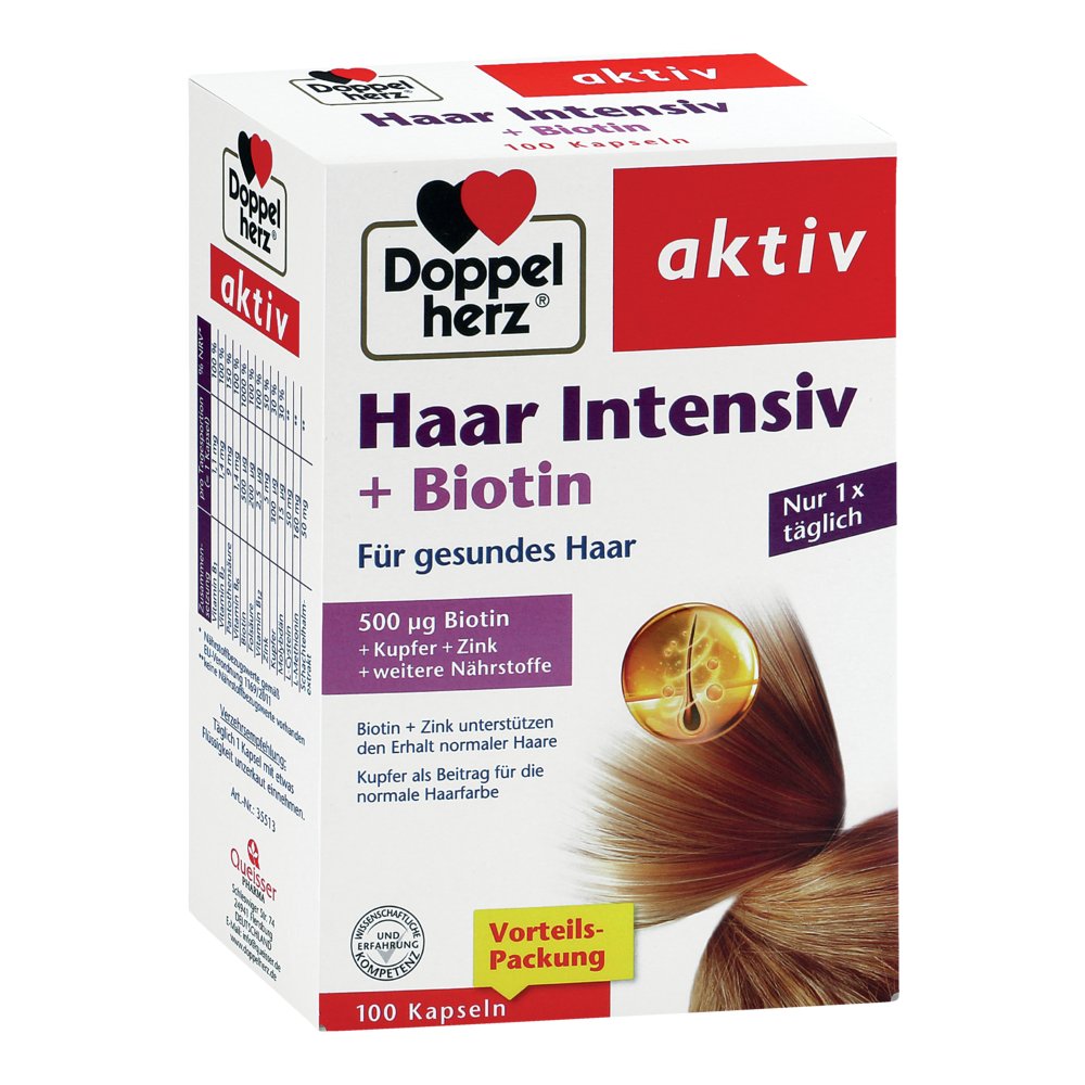 DOPPELHERZ Haar Intensiv+Biotin Kapseln
