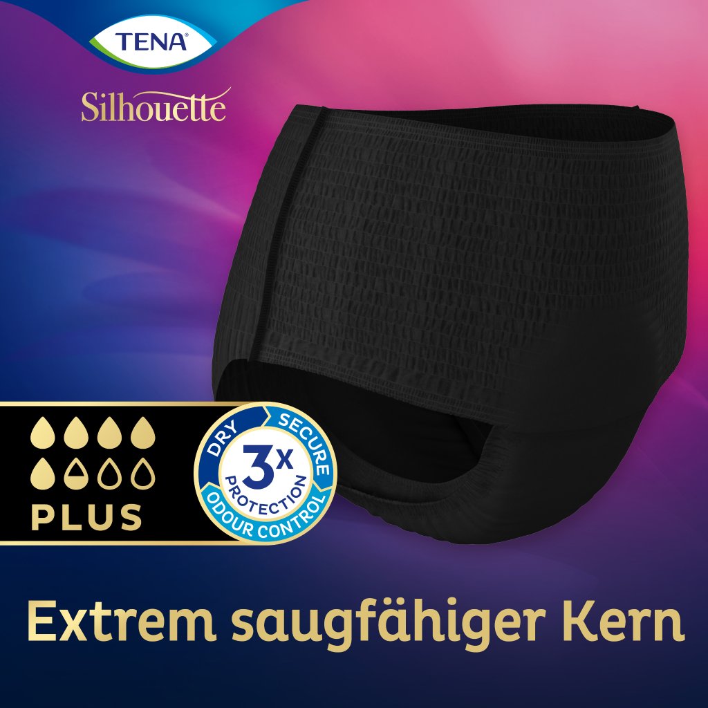 TENA SILHOUETTE Plus L noir Inkontinenz Pants