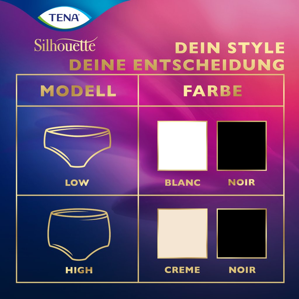 TENA SILHOUETTE Plus L noir Inkontinenz Pants