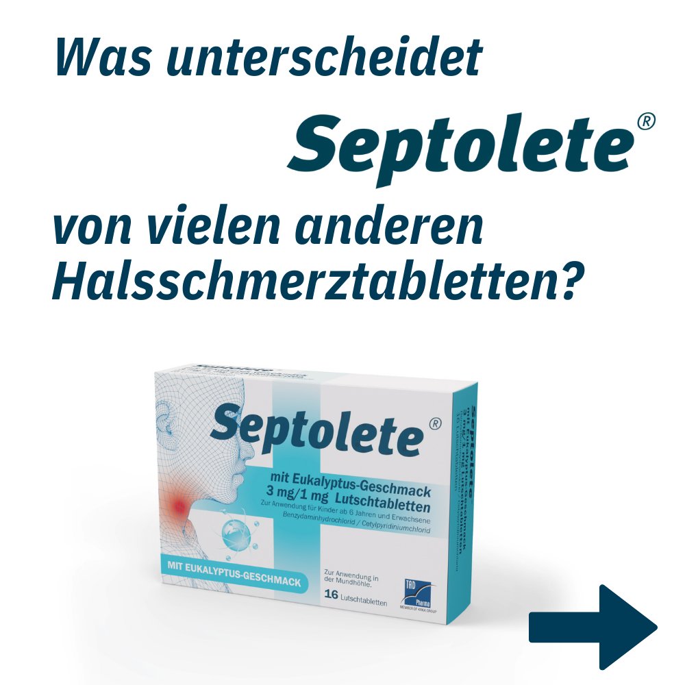 SEPTOLETE m.Eukalyptus-Geschmack 3mg/1mg Lut.-Tab.
