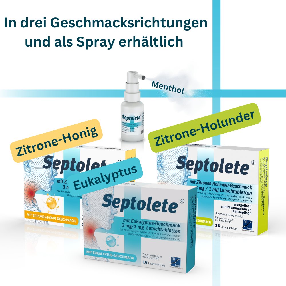 SEPTOLETE m.Eukalyptus-Geschmack 3mg/1mg Lut.-Tab.
