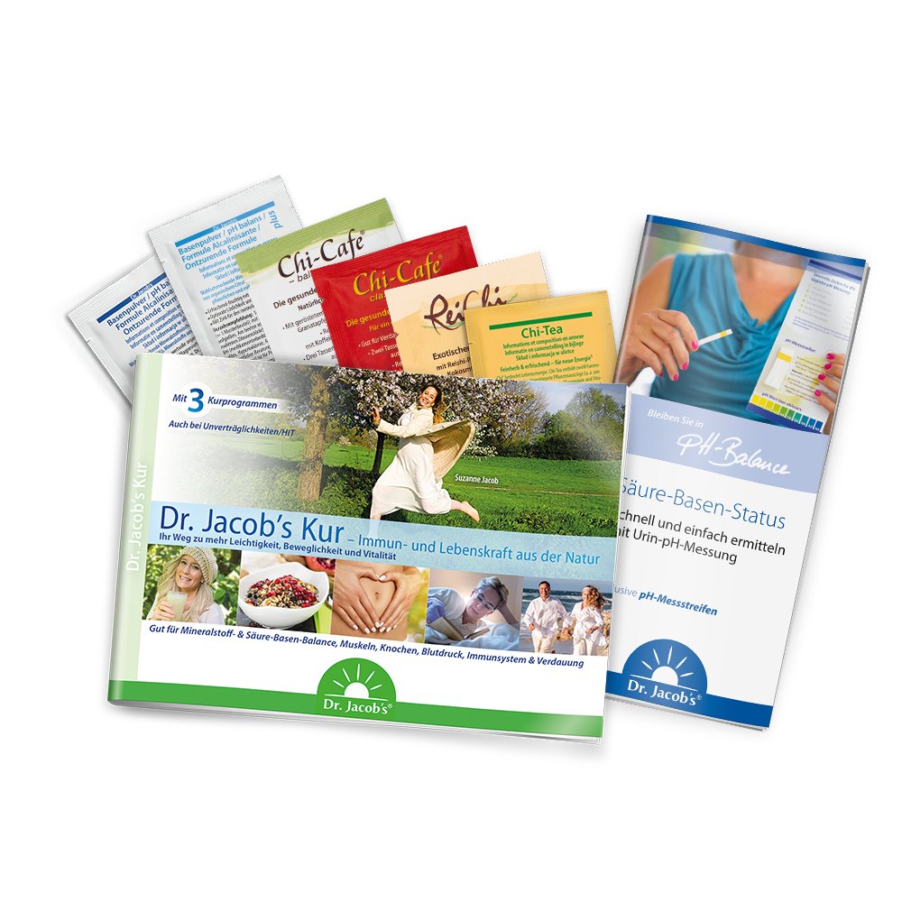 Dr. Jacob's Kur Probierpaket pH-Balance Basenpulver Chi-Cafe