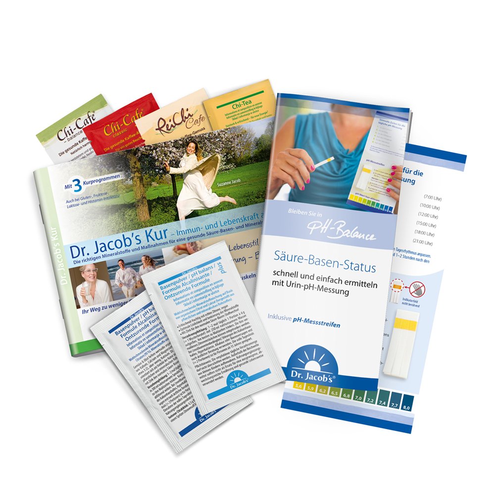 Dr. Jacob's Kur Probierpaket pH-Balance Basenpulver Chi-Cafe