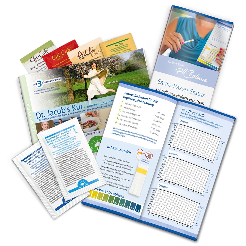 Dr. Jacob's Kur Probierpaket pH-Balance Basenpulver Chi-Cafe