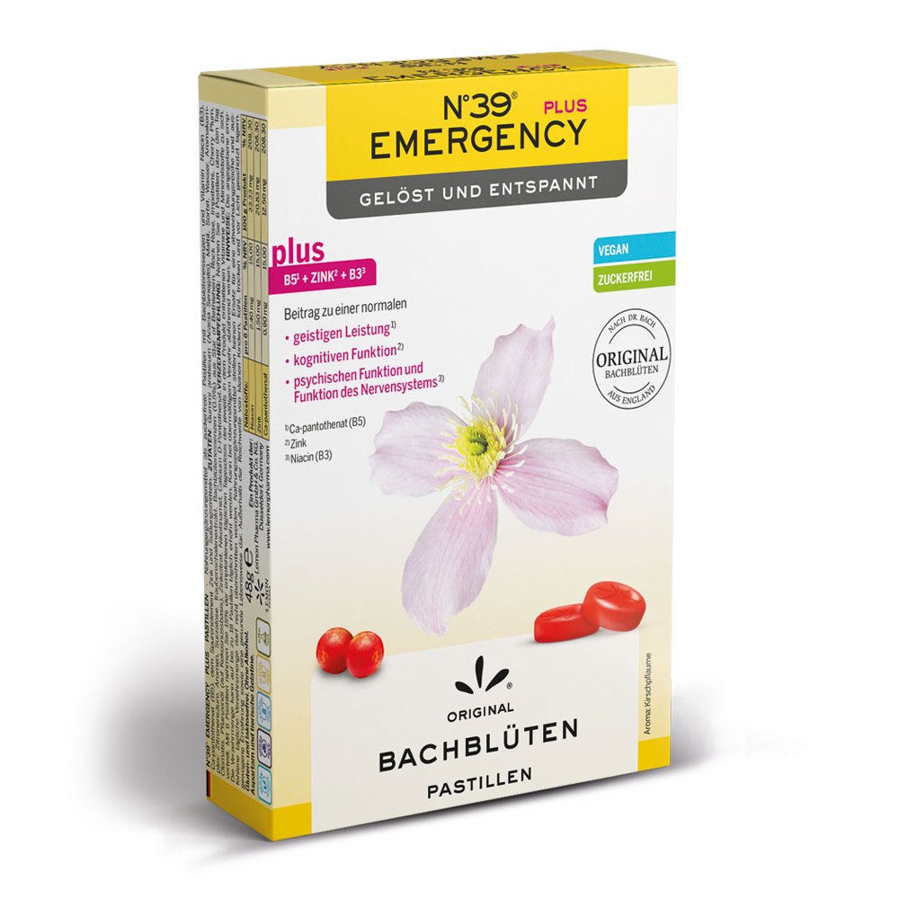 BACHBLÜTEN No.39 Emergency plus Pastillen