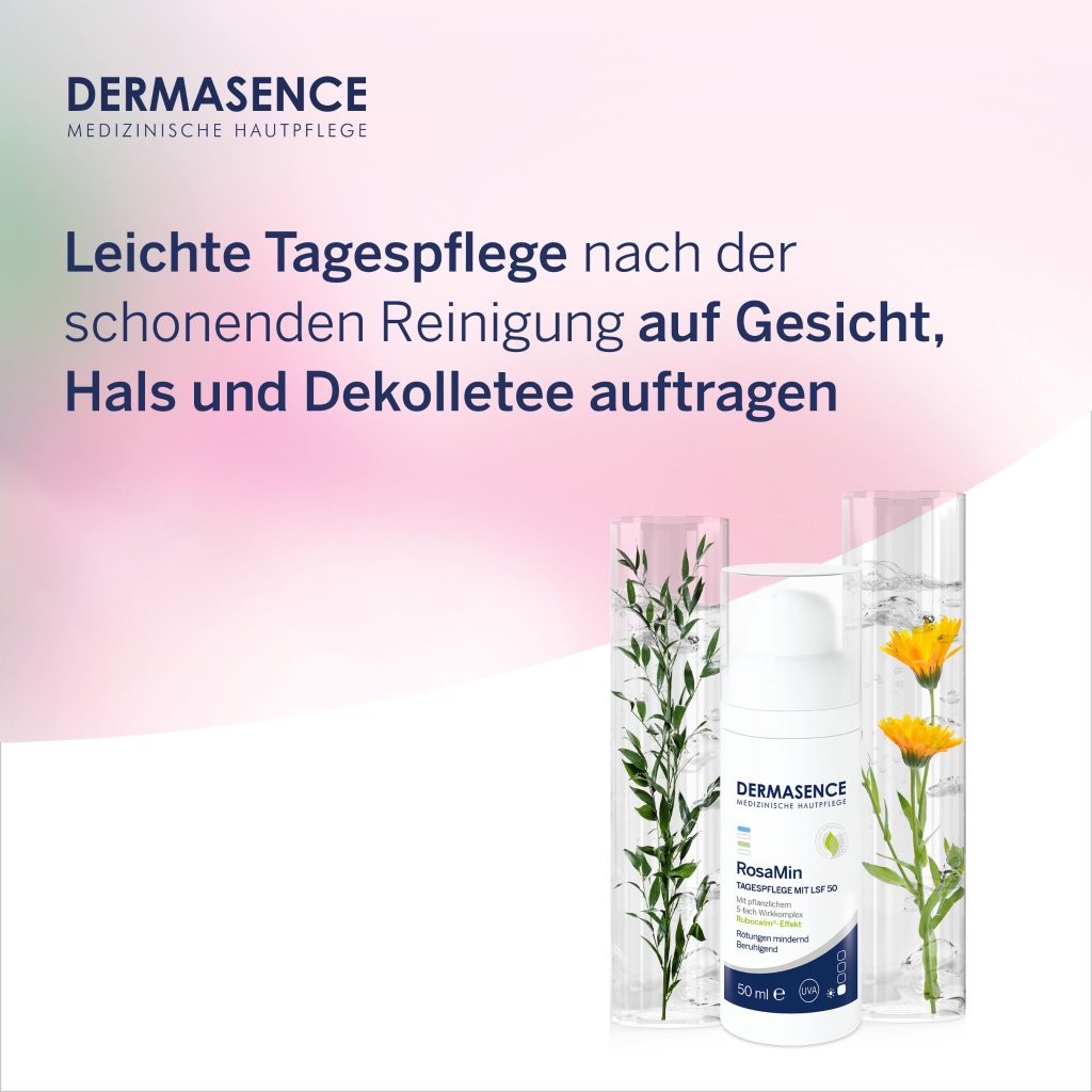 DERMASENCE RosaMin Tagespflege mit LSF 50, 50 ml
