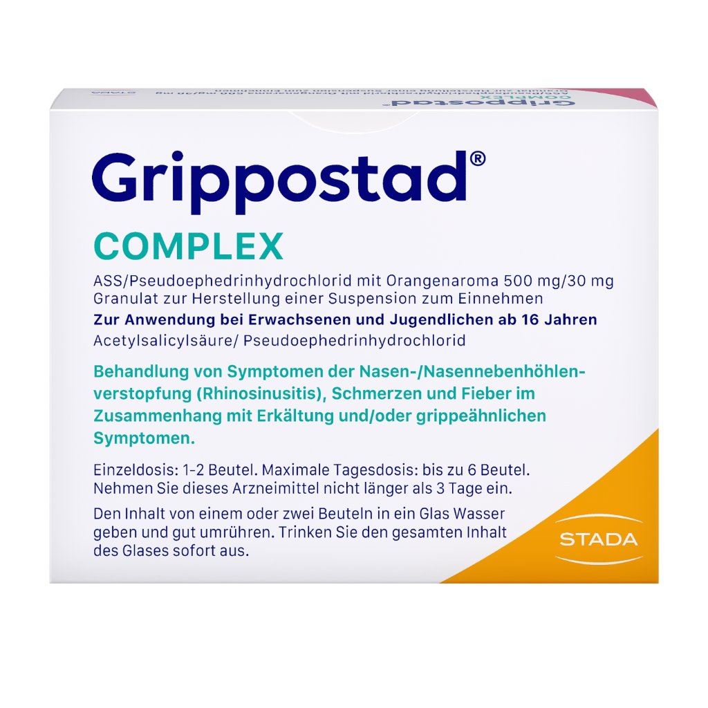 GRIPPOSTAD Complex ASS/Pseudoeph.500/30 mg Orange